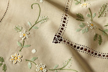 Σετ Τραπεζομάντηλο & 8 Πετσέτες φαγητού Αιγαίον με Κέντημα 180X230 Chamomili